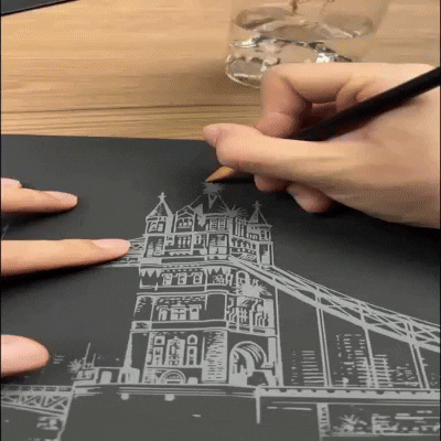 ArtNest™ Colourburst Scratch Art - Bridges of London