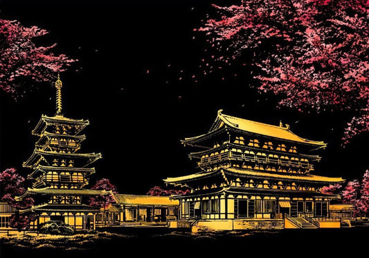 ArtNest™ Colourburst Scratch Art - Blossoms in Japan