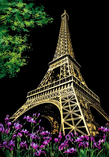 ArtNest™ Colourburst Scratch Art - Flowers in Paris
