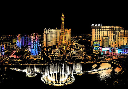 ArtNest™ Colourburst Scratch Art - Vegas Lights