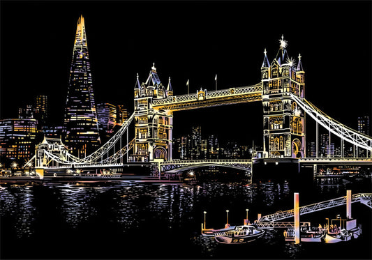 ArtNest™ Colourburst Scratch Art - Bridges of London