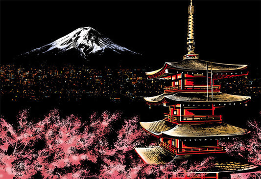 ArtNest™ Colourburst Scratch Art - Whispers of Fuji