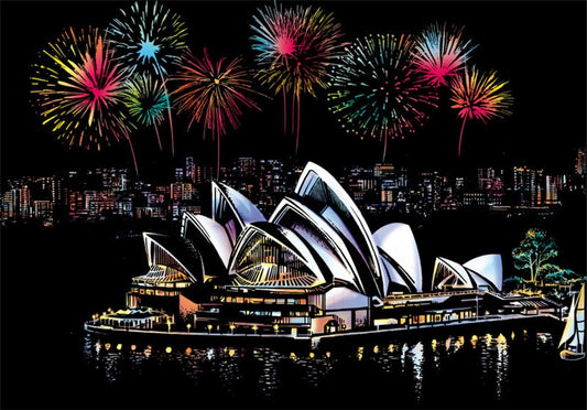 ArtNest™ Colourburst Scratch Art - Reflections of Sydney