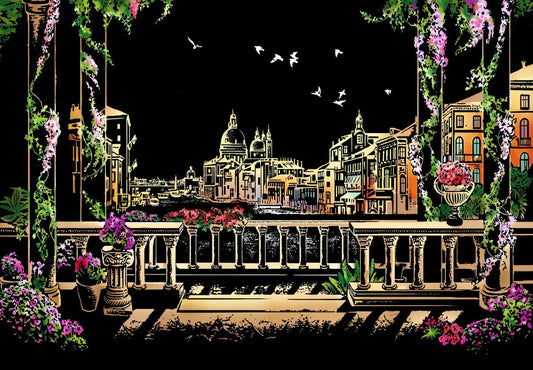 ArtNest™ Colourburst Scratch Art - Hidden Venice